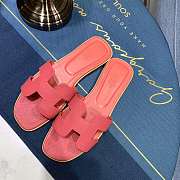 Hermes Oran sandal pink leather - 3