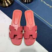 Hermes Oran sandal pink leather - 4