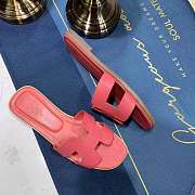 Hermes Oran sandal pink leather - 2