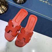 Hermes Oran sandal red leather - 4