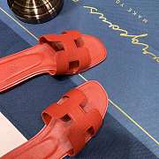 Hermes Oran sandal red leather - 3