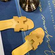 Hermes Oran sandal yellow leather - 5