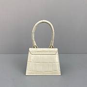 Jacquemus | Le chiquito mini crocodile-effect bag in white 12cm - 6