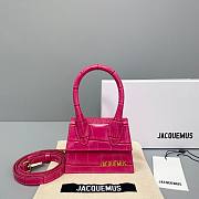 Jacquemus | Le chiquito mini crocodile-effect bag in pink 12cm - 1