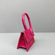 Jacquemus | Le chiquito mini crocodile-effect bag in pink 12cm - 5