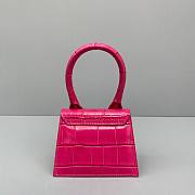 Jacquemus | Le chiquito mini crocodile-effect bag in pink 12cm - 4