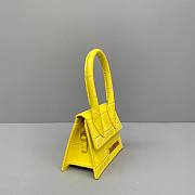Jacquemus | Le chiquito mini crocodile-effect bag in yellow 12cm - 6