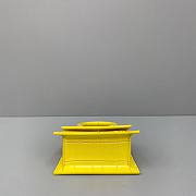 Jacquemus | Le chiquito mini crocodile-effect bag in yellow 12cm - 5