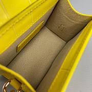 Jacquemus | Le chiquito mini crocodile-effect bag in yellow 12cm - 2