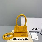 Jacquemus | Le chiquito mini velvet leather bag in yellow 12cm - 1