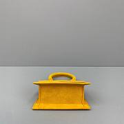 Jacquemus | Le chiquito mini velvet leather bag in yellow 12cm - 5