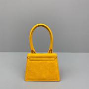 Jacquemus | Le chiquito mini velvet leather bag in yellow 12cm - 4