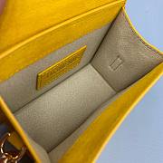 Jacquemus | Le chiquito mini velvet leather bag in yellow 12cm - 3