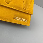 Jacquemus | Le chiquito mini velvet leather bag in yellow 12cm - 2
