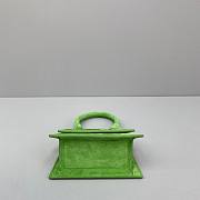Jacquemus | Le chiquito mini velvet leather bag in green 12cm - 6