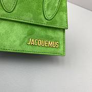 Jacquemus | Le chiquito mini velvet leather bag in green 12cm - 2