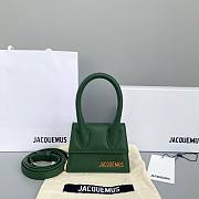 Jacquemus | Le chiquito mini grained leather bag in green 12cm - 1