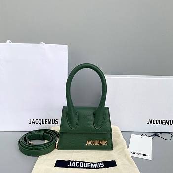 Jacquemus | Le chiquito mini grained leather bag in green 12cm