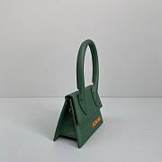 Jacquemus | Le chiquito mini grained leather bag in green 12cm - 6