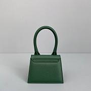Jacquemus | Le chiquito mini grained leather bag in green 12cm - 4