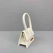 Jacquemus | Le chiquito mini grained leather bag in white 12cm - 4