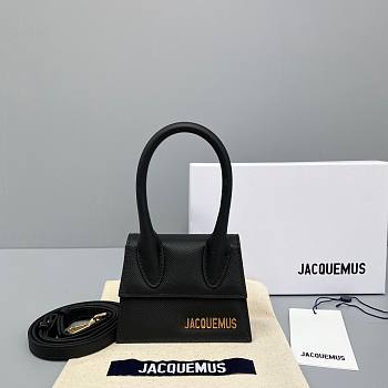 Jacquemus | Le chiquito mini grained leather bag in black 12cm