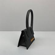 Jacquemus | Le chiquito mini grained leather bag in black 12cm - 6