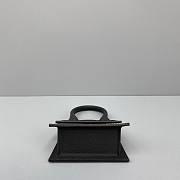 Jacquemus | Le chiquito mini grained leather bag in black 12cm - 5