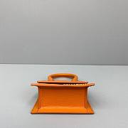 Jacquemus | Le chiquito mini grained leather bag in orange 12cm - 6