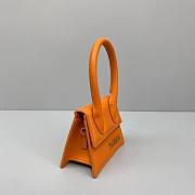 Jacquemus | Le chiquito mini grained leather bag in orange 12cm - 5