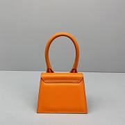 Jacquemus | Le chiquito mini grained leather bag in orange 12cm - 3