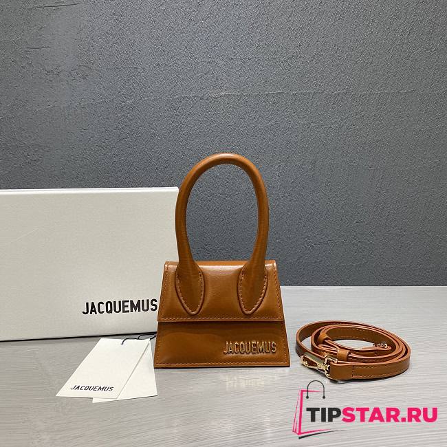 Jacquemus | Le chiquito mini leather bag in brown 12cm - 1