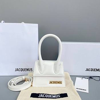 Jacquemus Le Chiquito Mini Leather Bag In White 12cm