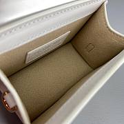 Jacquemus Le Chiquito Mini Leather Bag In White 12cm - 2
