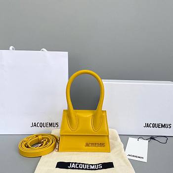 Jacquemus | Le chiquito mini leather bag in yellow 12cm