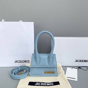 Jacquemus | Le chiquito mini leather bag in light blue 12cm