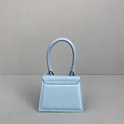 Jacquemus | Le chiquito mini leather bag in light blue 12cm - 6