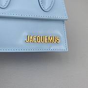 Jacquemus | Le chiquito mini leather bag in light blue 12cm - 2