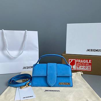 Jacquemus | Le grand bambino crossbody strap handbag in blue 18cm