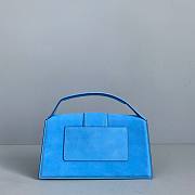 Jacquemus | Le grand bambino crossbody strap handbag in blue 24cm - 5