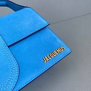 Jacquemus | Le grand bambino crossbody strap handbag in blue 24cm - 2