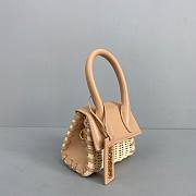 Jacquemus | Le Chiquito mini leather and wicker bag in beige 12cm - 4