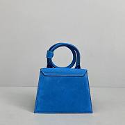 Jacquemus | Le Chiquito noeud small bag flexible handle in blue 18cm - 2