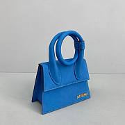 Jacquemus | Le Chiquito noeud small bag flexible handle in blue 18cm - 3