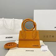 Jacquemus | Le Chiquito noeud small bag flexible handle in orange size 18cm - 1