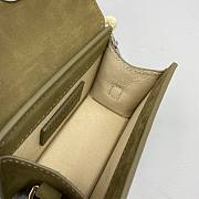 Jacquemus | Le chiquito mini velvet leather bag in moss green 12cm - 2