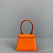 Jacquemus | Le chiquito mini leather bag in orange 12cm - 3