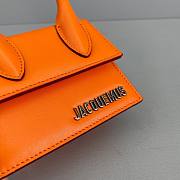 Jacquemus | Le chiquito mini leather bag in orange 12cm - 4
