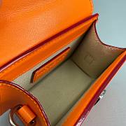 Jacquemus | Le chiquito mini leather bag in orange 12cm - 5
