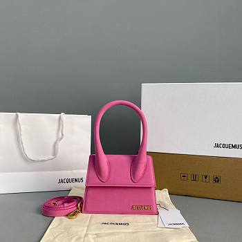 Jacquemus | Le chiquito moyen small leather bag in pink 18cm